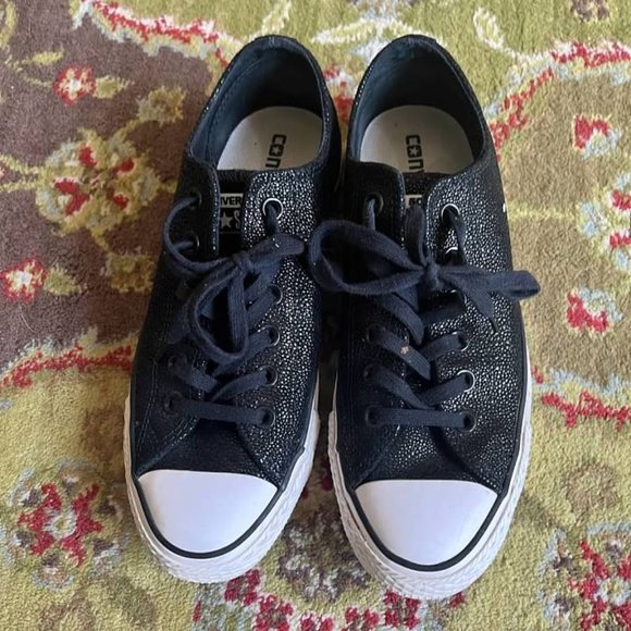 Converse Pebbled Leather Sneakers - Picture 2 of 5